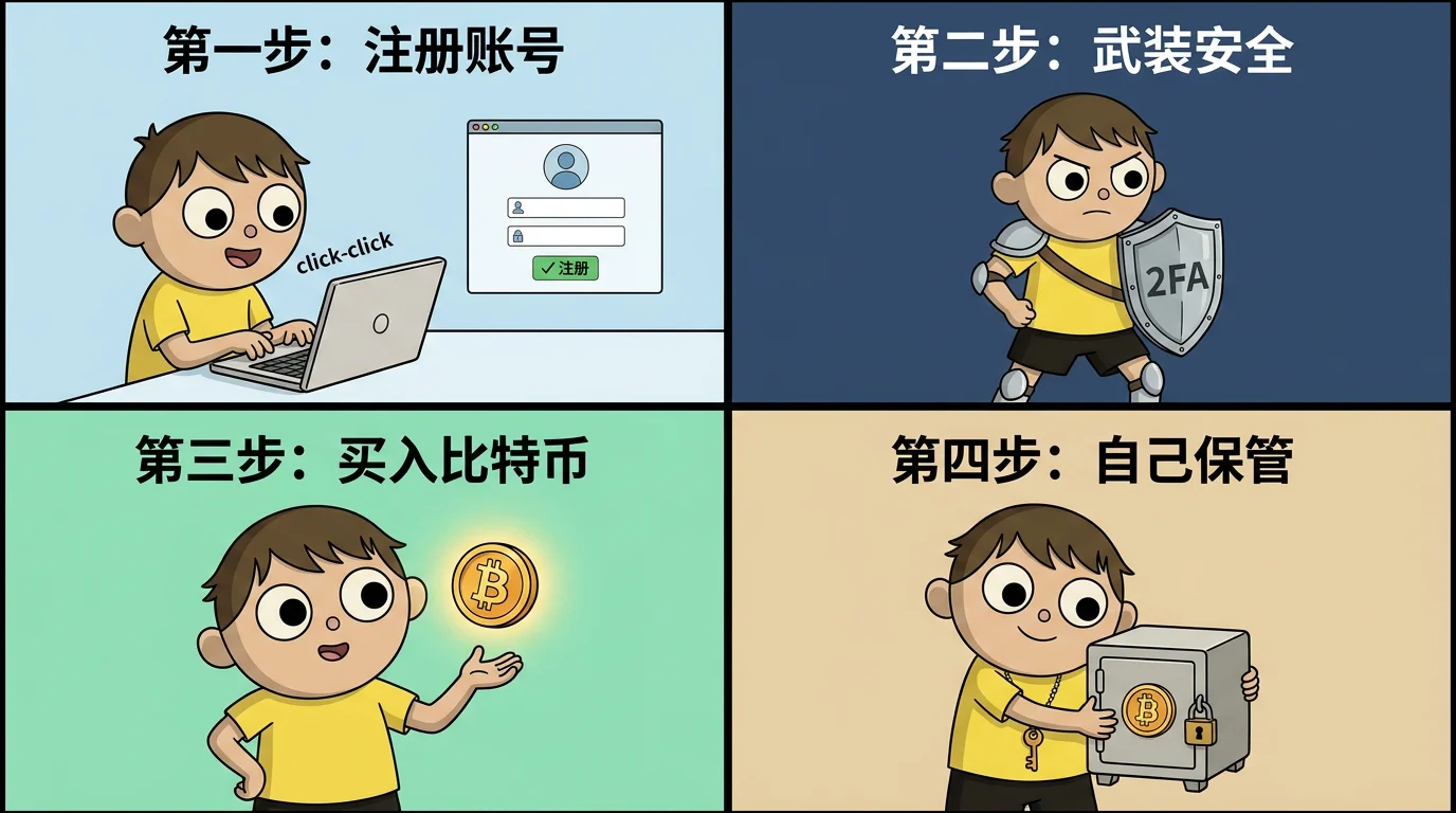 手把手买入第一笔比特币:从充值到提现全流程(2026 最新版,小白闭眼跟着走)(配图 1)