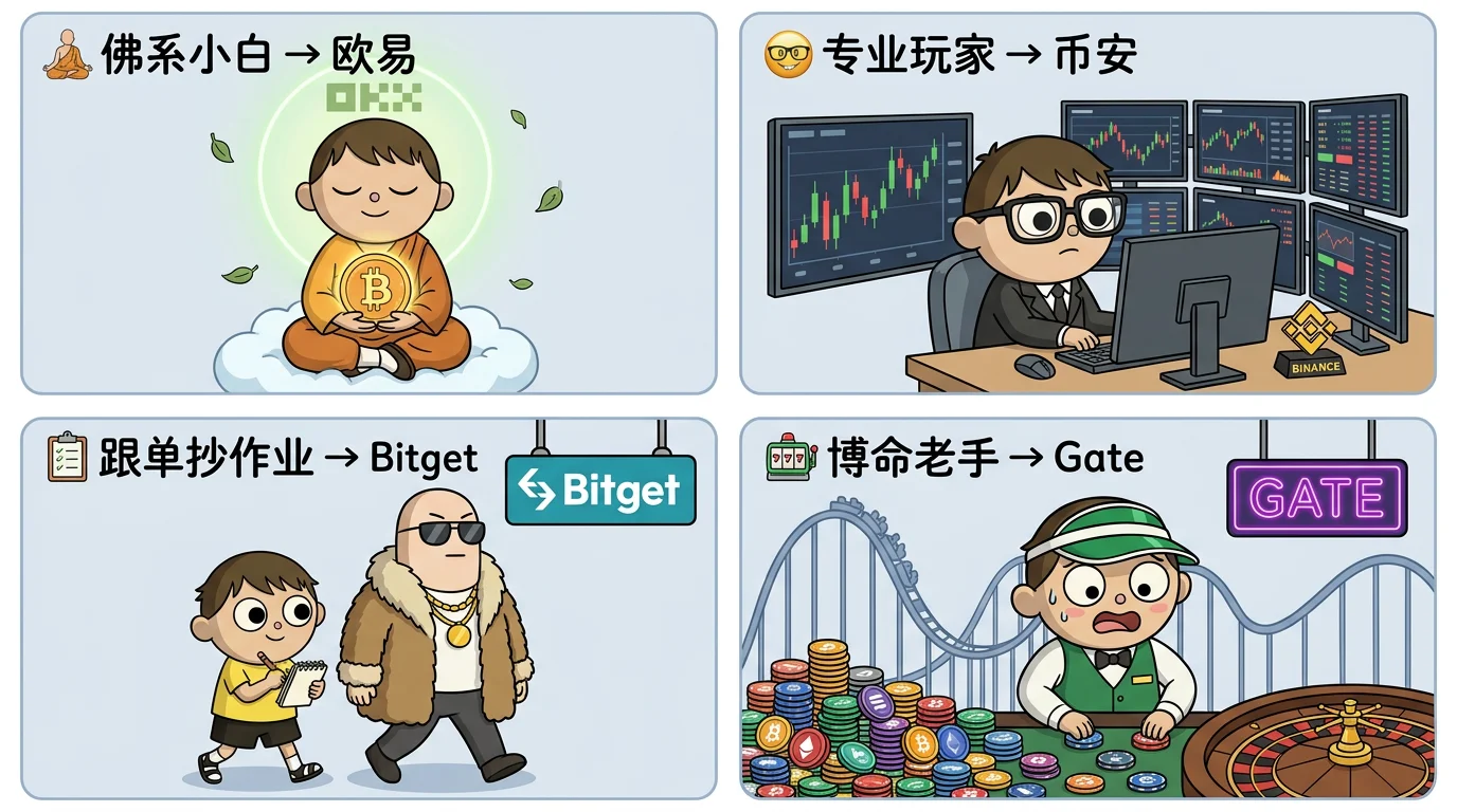 新手第一次买币,选哪个交易所不会被坑?欧易、币安、Bitget、Gate 大白话对比(配图 4)
